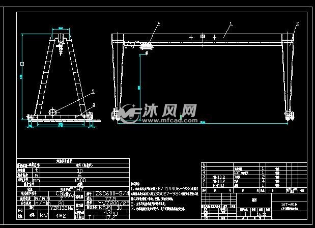 人字立腿跨梁起重机