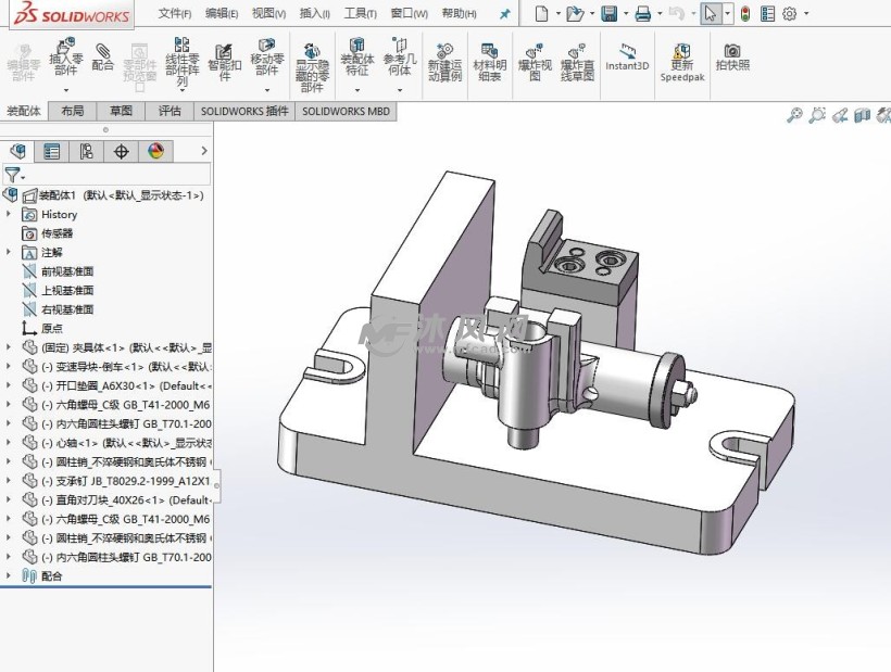 夹具装配图三维