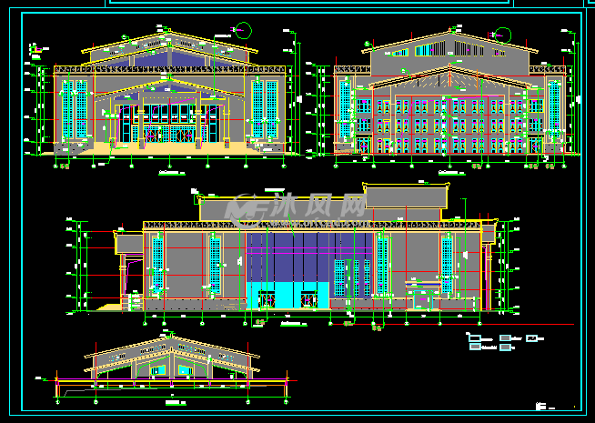 礼堂建筑施工图