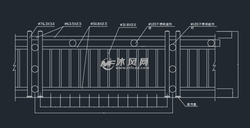 橋樑欄杆詳圖混凝土鋼材大理石