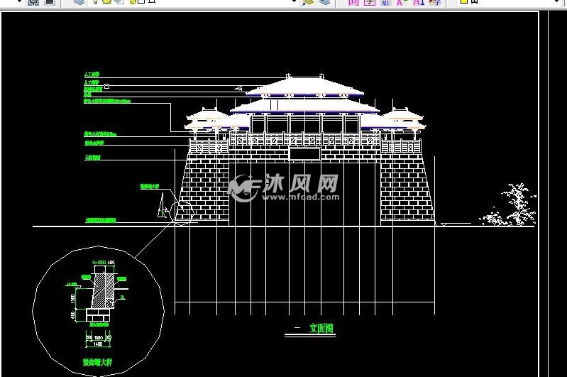 瞭望樓結構設計圖- 景觀及古建築圖紙 - 沐風網