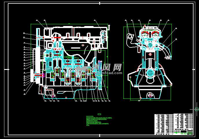 天然气发动机整体设计(cad)- 设计方案图纸 - 沐风网