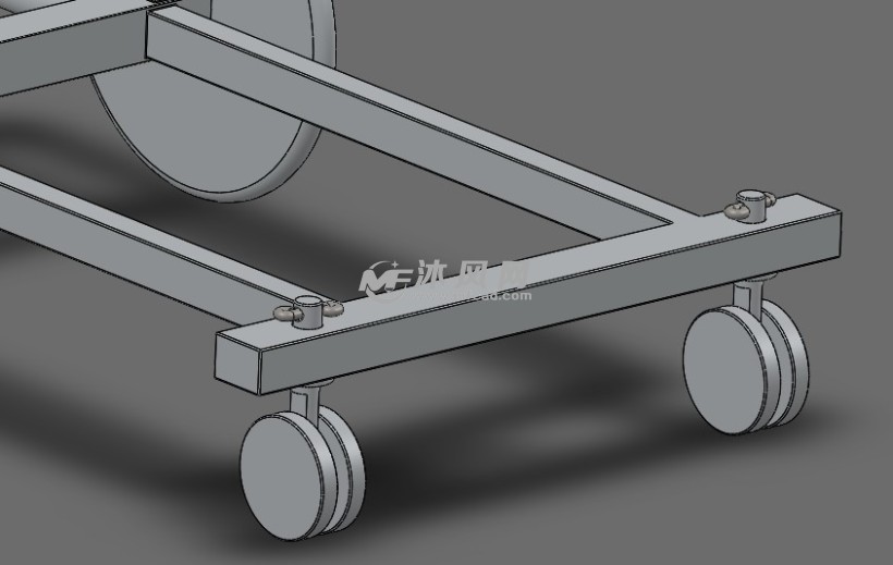 轮风炮架三维建模 - 军工模型图纸 - 沐风网