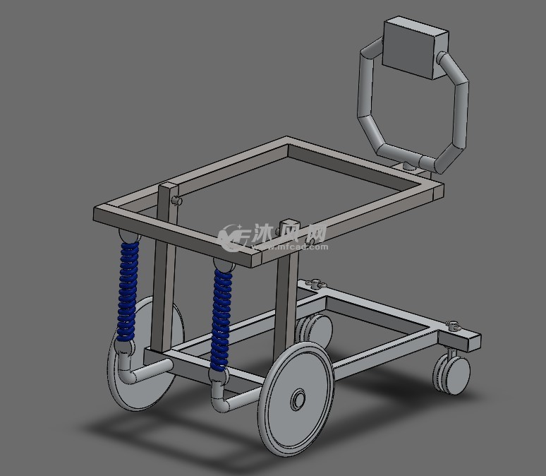 轮风炮架三维建模 - 军工模型图纸 - 沐风网