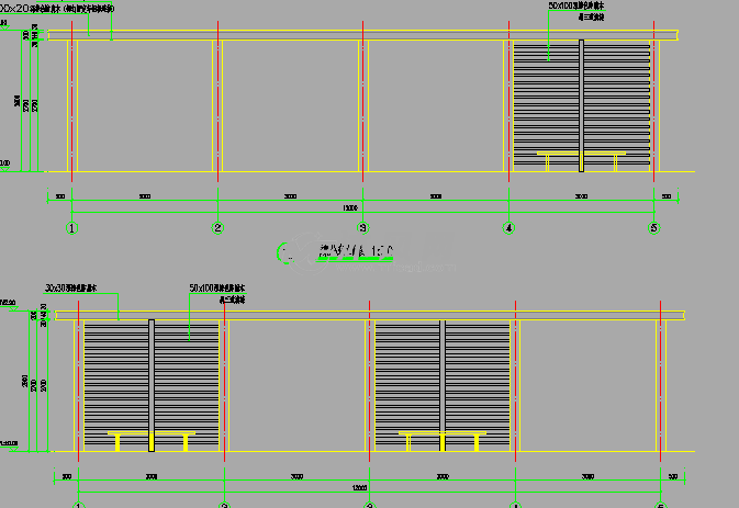 廊架施工设计详图