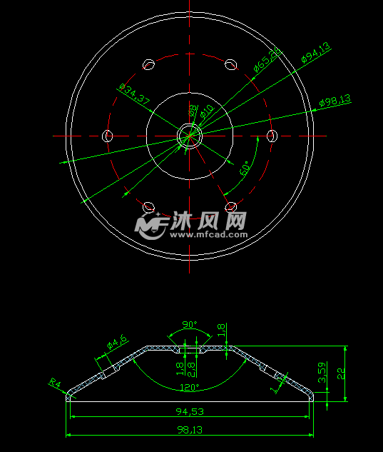 圆形盒盖注塑模具