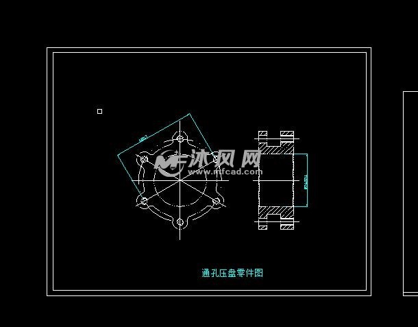 通孔压盘钻夹具 - 零部件模型图纸 - 沐风网