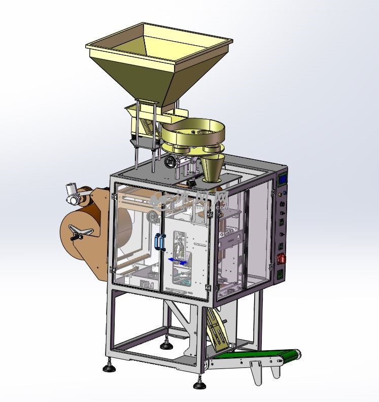 颗粒状糖果包装机主视图