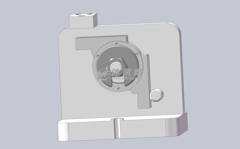 角形轴承箱钻φ25孔夹具三维图纸