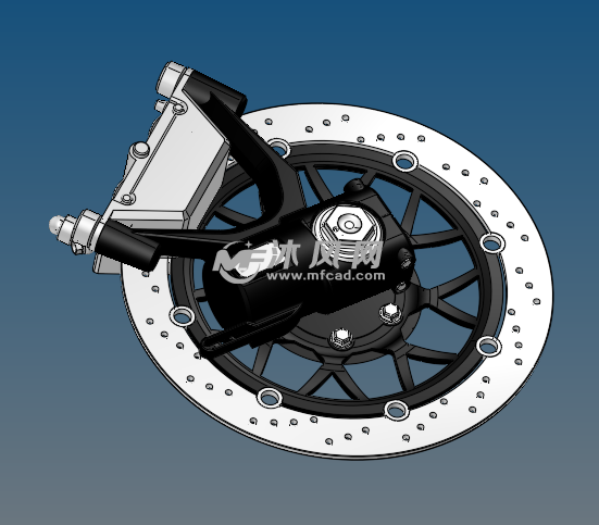 盘式卡钳刹车三维设计图纸