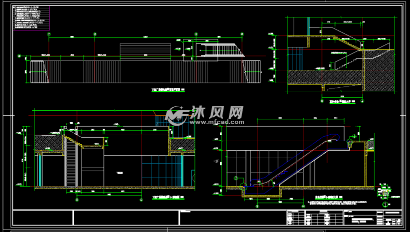 下沉广场楼梯,自动扶梯大样1