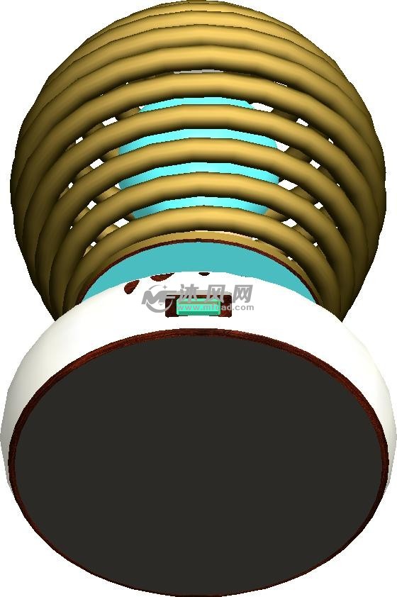 弹簧小台灯底视图