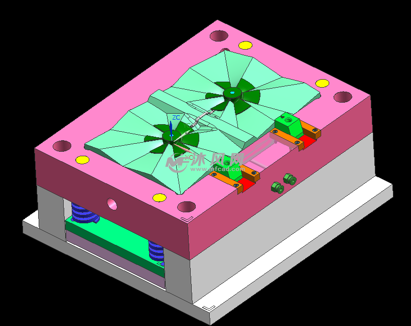 风扇叶片注塑模具ugcad