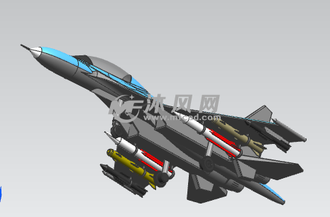 战斗机模型3d设计
