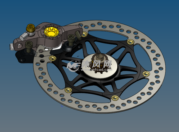 盘刹车盘模型 - 制动系统图纸 - 沐风网