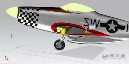 p51野马战斗飞机ug三维-航空航天图纸-沐风网