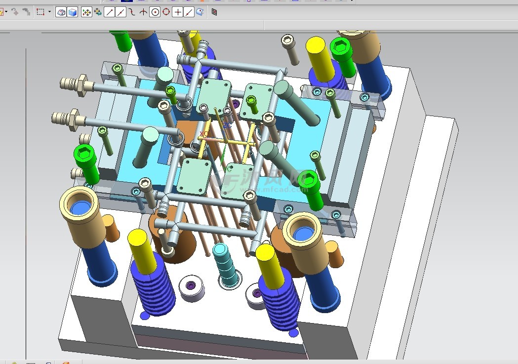 支座注塑模具设计图纸-滑块侧抽芯