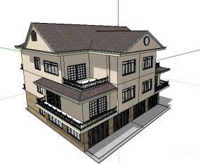 新農村自建房su模型圖紙合集的封面圖