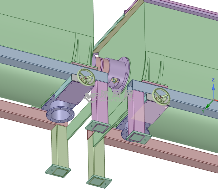 底部出料口手动转把示意图