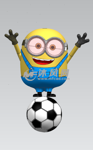 足球小黄人 - 玩具公仔图纸 - 沐风网