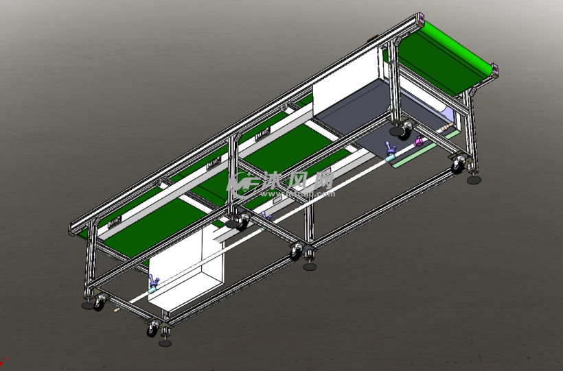 单层皮带线仰视图