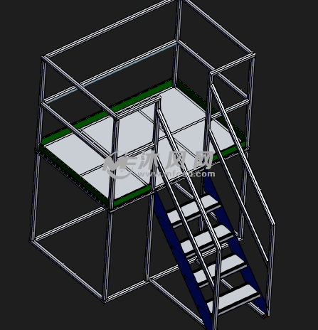框架平台等轴测图