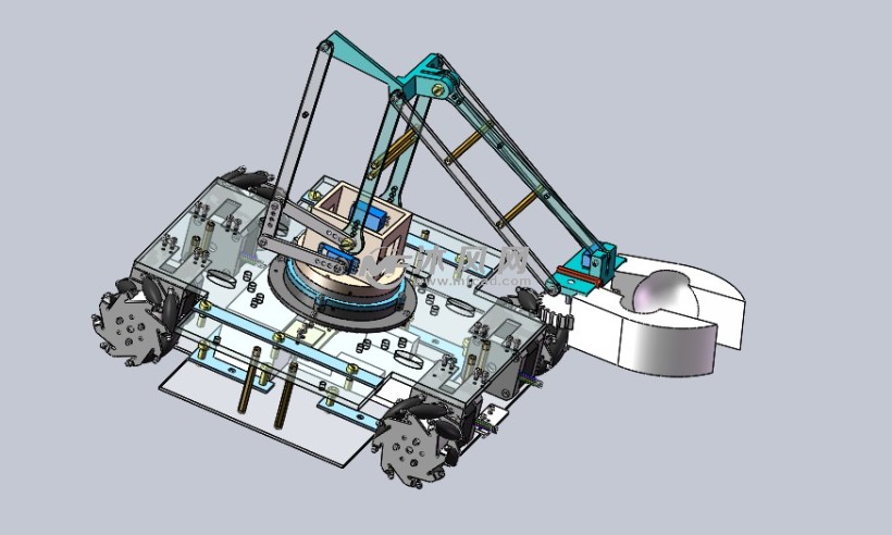 工程训练 智能物流搬运机器人 - 机器人模型图纸 - 沐风网