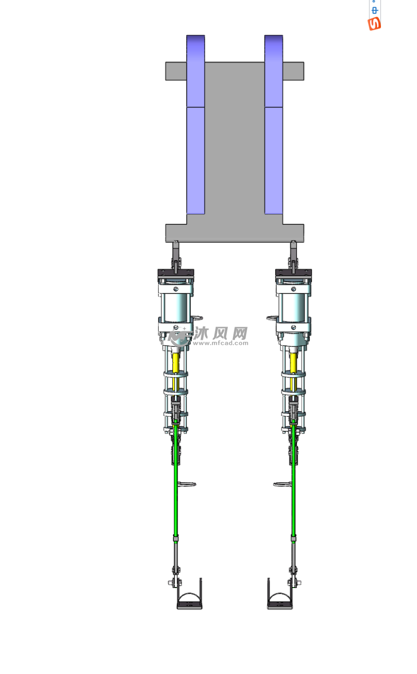 机械外骨骼主视图图纸参数图纸id: 1071864图纸格式:sldasm,sldprt,p2