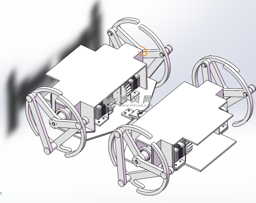 移动机器人设计图 - 机器人模型图纸 - 沐风网