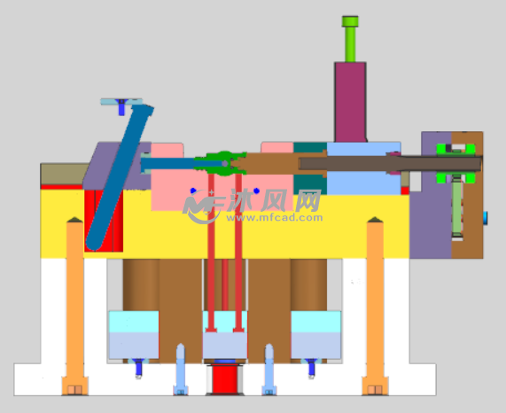 抽芯结构剖视图模具整体图分享图纸,沐风十五周年,十万原创补贴等您来
