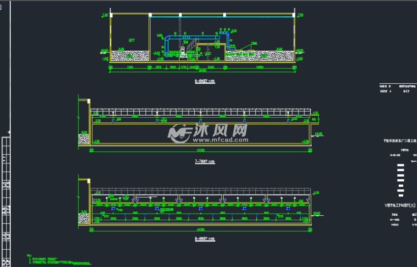 v型滤池工艺剖面图