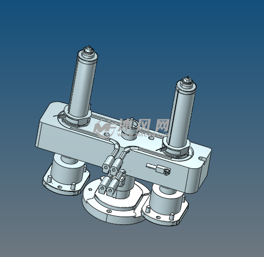 两嘴热流道图纸模型