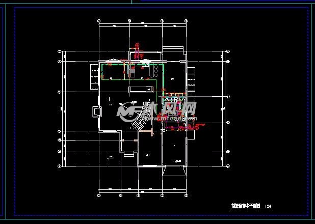 北京某二层别墅给排水施工图- cad建筑图纸 - 沐风网