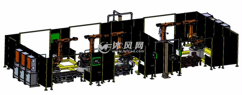 機器人焊接工作站3d圖