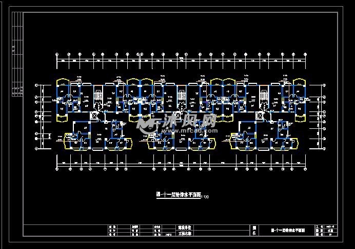 某十二层住宅楼给排水设计图- cad建筑图纸 - 沐风网