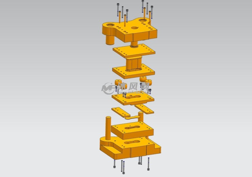 连接片复合模cad图ug三维