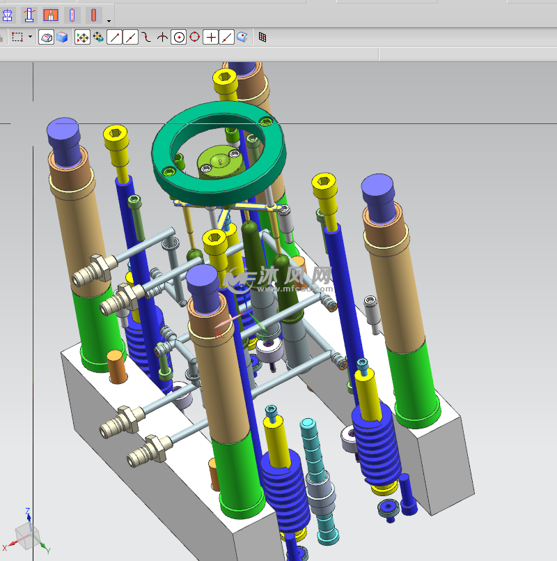 锥形帽注塑模具设计图纸三板模