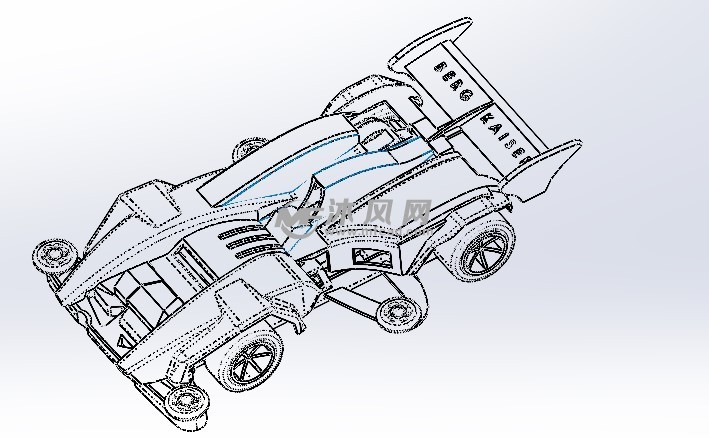 四驱车玩具模型