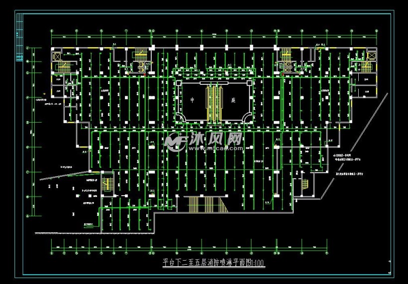 重庆市奎星楼消防喷淋施工图纸