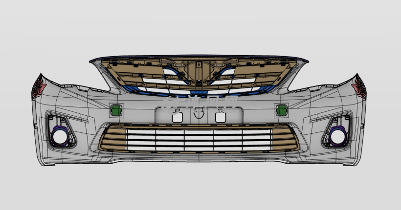 汽車前保險槓3d