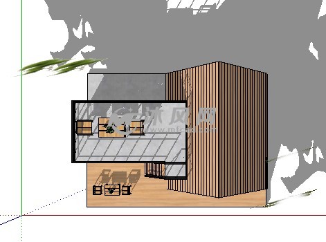 度假木屋su模型