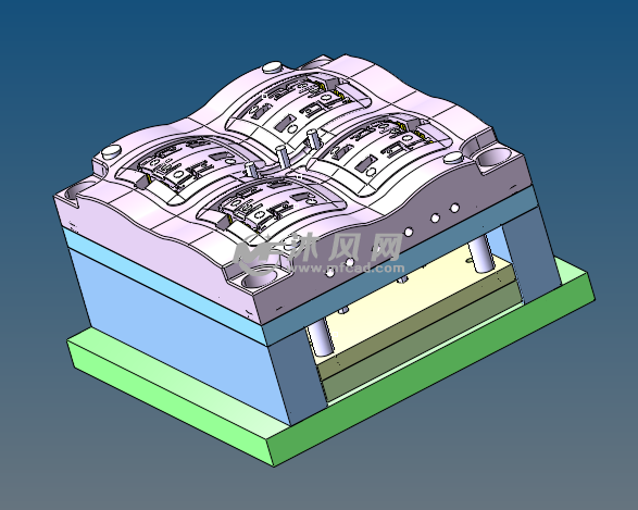 面盖塑料模具图