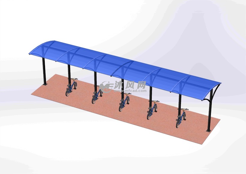 自行车棚模型设计