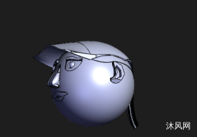 3Dͷ��ģ��ͼͼֽ�ϼ��ķ���ͼ