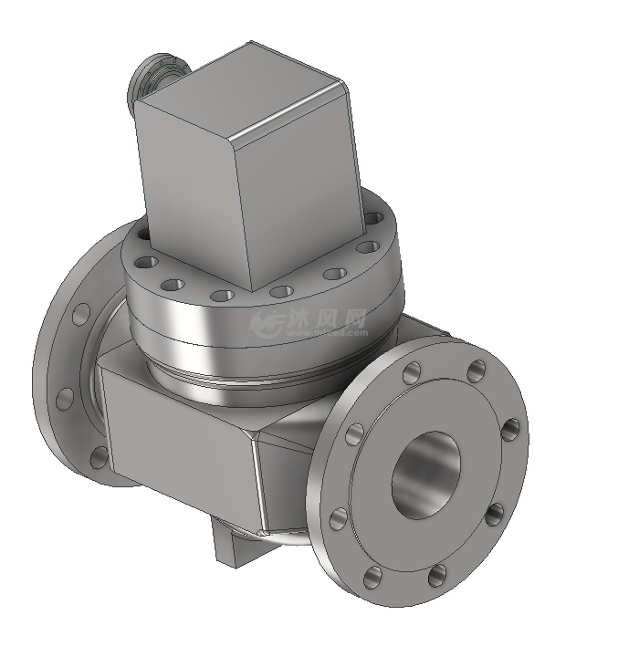 切断燃气阀 可编辑 - 阀体图纸 - 沐风网
