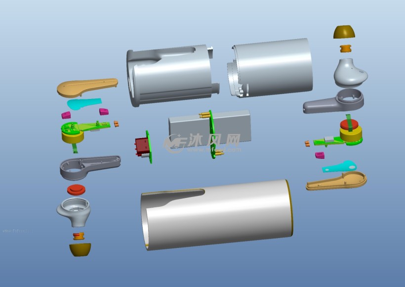 高端anc降噪tws蓝牙耳机3d结构图档