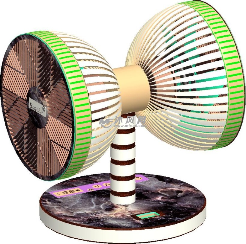 两面出风旋转电风扇