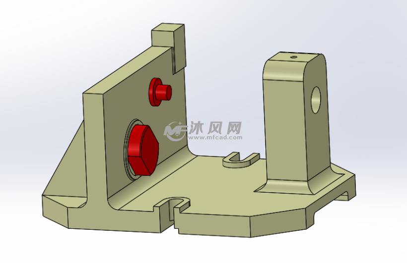 快档拨叉铣槽夹具三维图纸