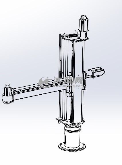 四轴机械臂(冲压机械手) - 机器人模型图纸 - 沐风网