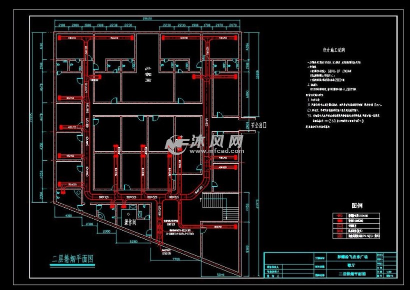 二层ktv歌厅消防施工图